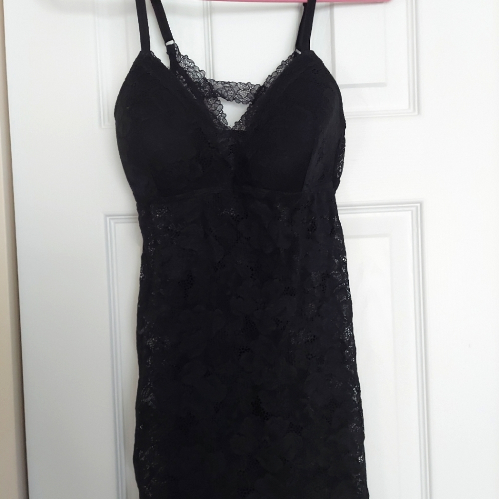 Sexy black lace nighty
